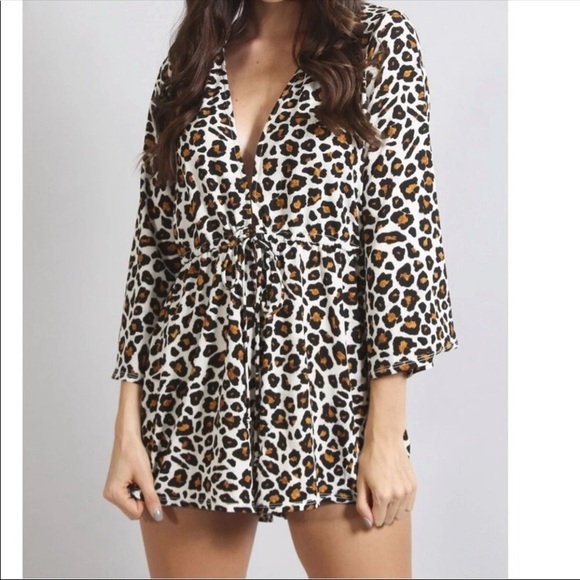 Show Me Your MuMu Pants - Show Me Your Mumu Leopard Roxy Romper XS